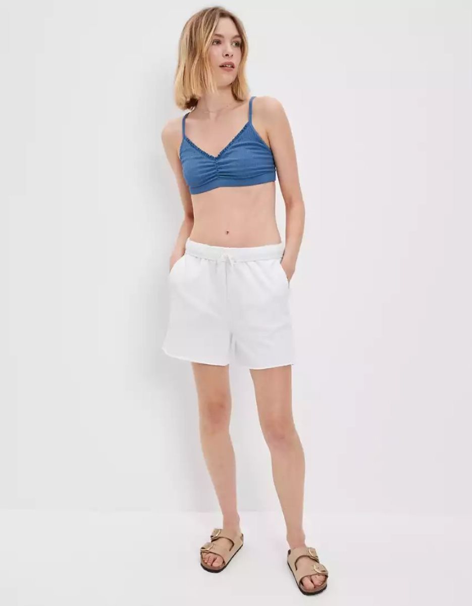 Debardeur American Eagle AE Super Cropped Cami Bleu Marine Femme | NXJ-68839620